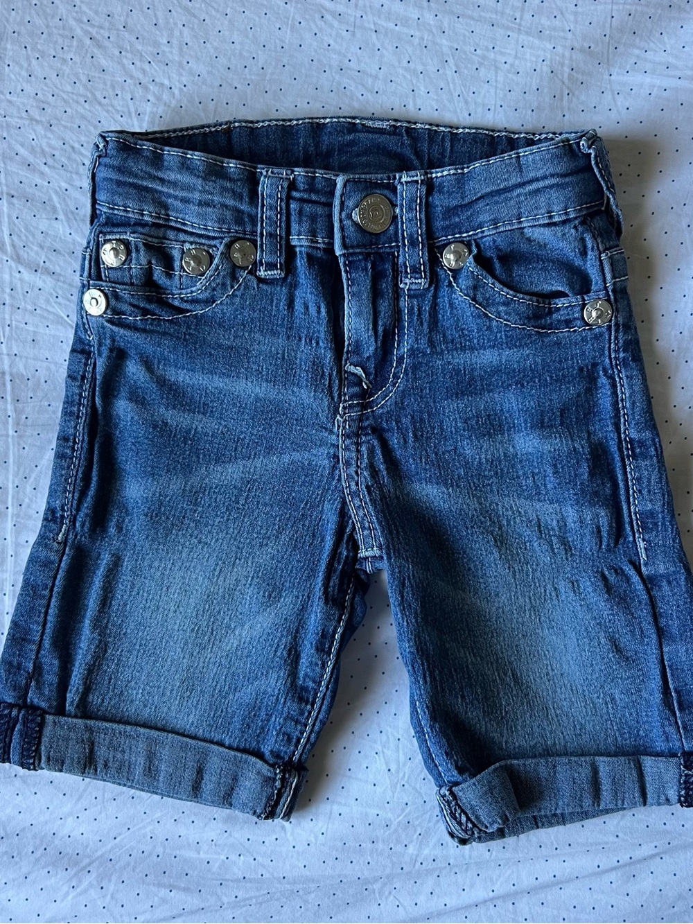 True Religion Boys Dark Blue Denim Shorts